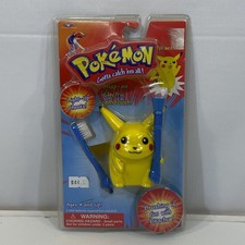 Trendmasters Pokemon Pikachu Snap-On Electric Toothbrush Light Up Cheeks SEALED
