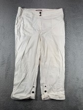 Chico's Capri Women's No Size Tag SEE PHOTOS White Stretch Snap Cuff