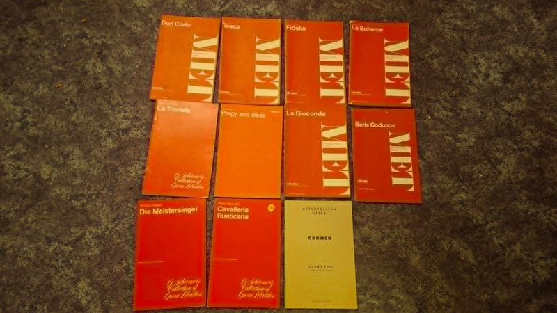 Vintage Metropolitan Opera Libretto Programs -- Lot of 11
