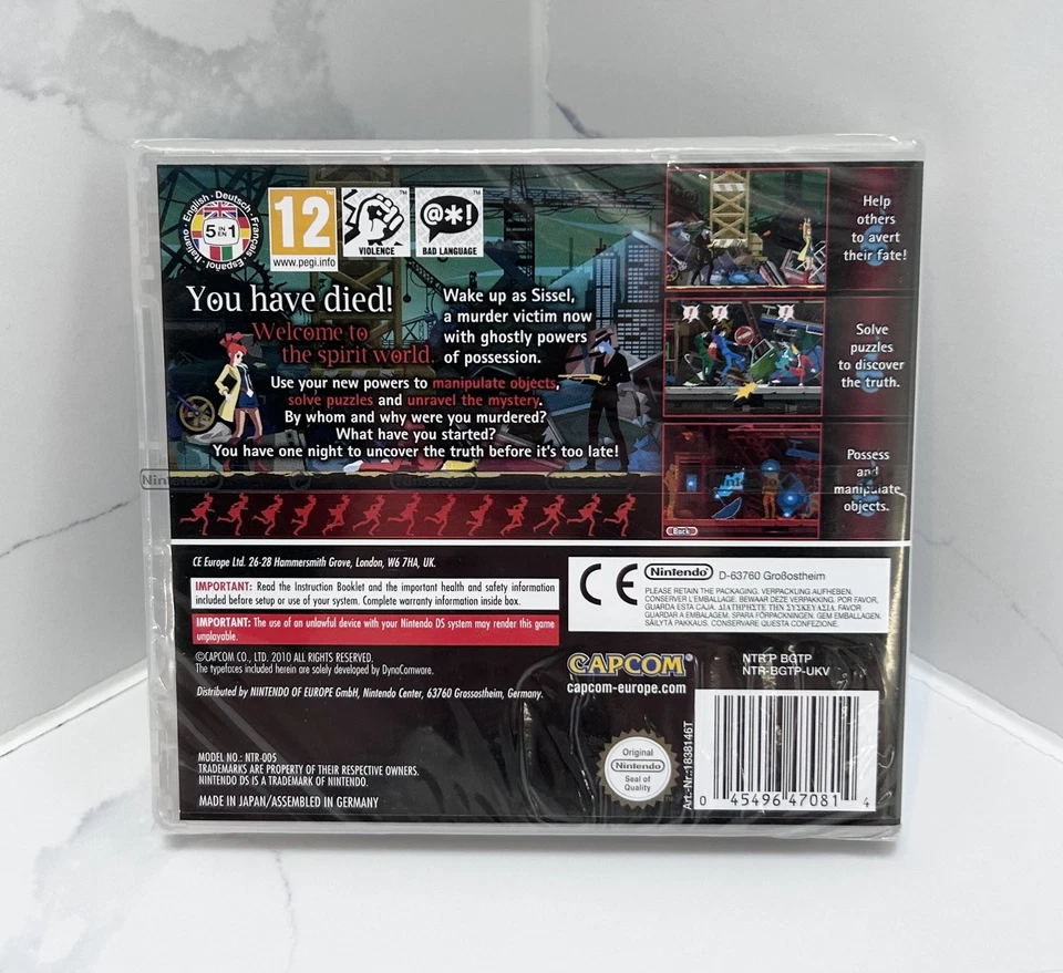 Ghost Trick Phantom Detective Nintendo DS Game Brand New Factory Sealed PAL Rare - Image 2 of 4