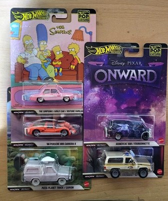 Hot Wheels Pop Culture Konvolut Set Simpsons/Forza/Onward/ST 1:64