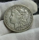 1902 S US Morgan Silver Dollar $1 VF (Cleaned)