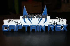 Captain Rex 3D printed Logo Sign Wall Desk Shelf Art