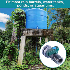 2 Set 3/4 Inch Rain Barrel Spigot Kit - Water Barrel PVC Garden Diverter Kit...