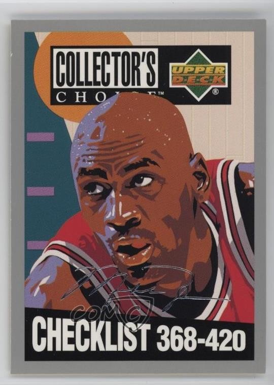 1994 Collector's Choice Checklist Silver Foil Signature Michael Jordan #420 HOF