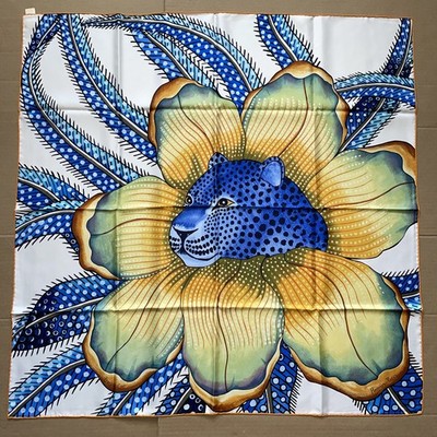 New Hermes scarf silk Carre 90 cm Baobab Cat 35