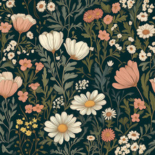 Vintage Floral Peel and Stick Wallpaper Floral Contact Paper 16.9inx118.1in Boho