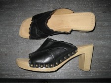 Gabor Damen Pantolette Sandalette Leder schwarz Gr. 38,5 oder 5 1/2