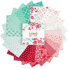 Berry  Sage Riley Blake 5" Stacker 42 100 Cotton Precut Quilt Squares