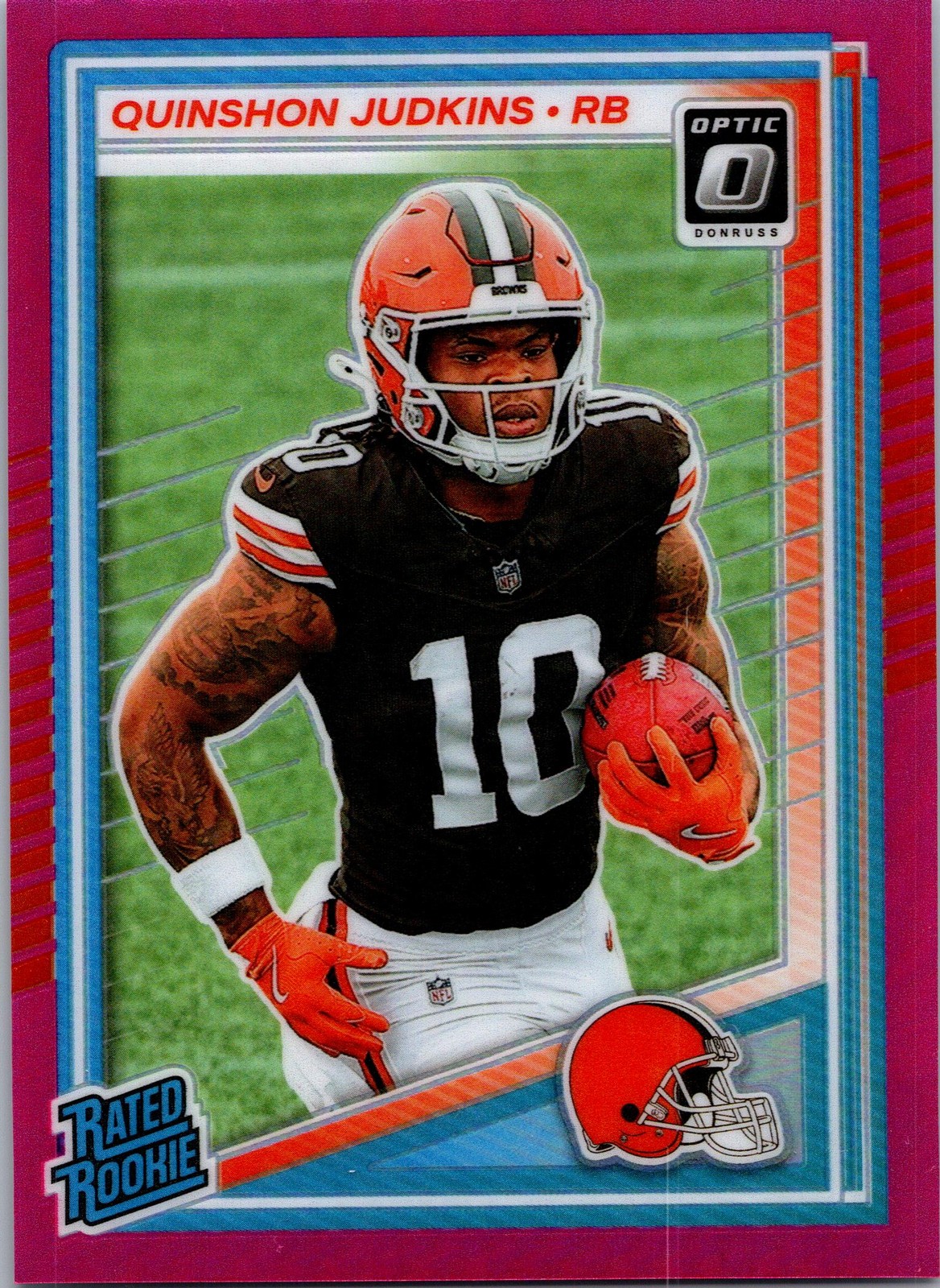 2025 Donruss Optic #252 Quinshon Judkins Pink