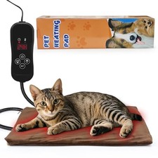 Pet Heating Pad Adjustable Temperature with Timer, Temp Adjustable 15"x13"