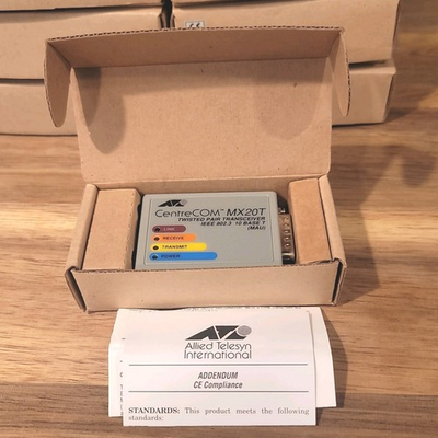 #ad #ad Allied Telesis AT MX20T CentreCOM Twisted Pair Transceiver $40.00