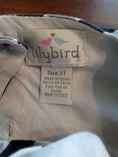 Lilybird Kleinkind Mädchen Stufenkleid Größe 3T schwarz weiß kariert rosa Schleife - Bild 9 von 12