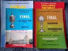 14 FA CHALLENGE TROPHY & FA CHALLENGE VASE WEMBLEY FINAL PROGRAMMES. 1977-1986.