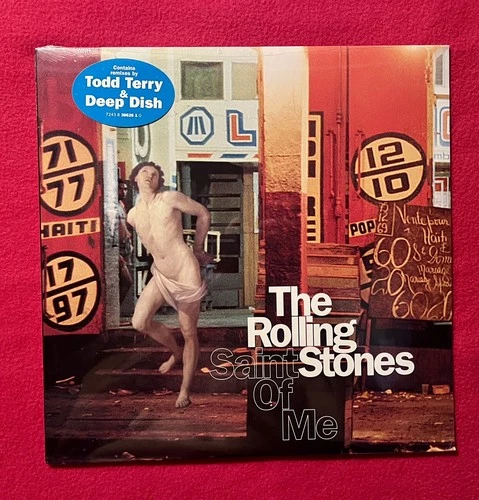 Rolling Stones Saint Of Me US Vinyl 12” Maxi Single Sealed Promo Sticker
