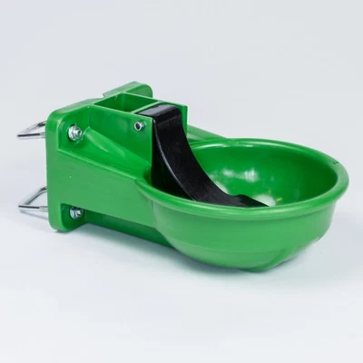 UZMAN-WEIDETRÄNKE 2 Liter Tränkebecken Selbsttränke für Pferde Rinder mit Druckzunge + Befestigung