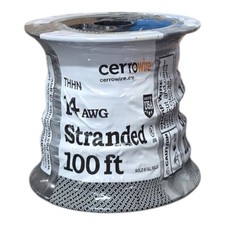 Cerrowire 14-AWG Stranded THHN Wire, Black, 100 FT, 112-3471CR