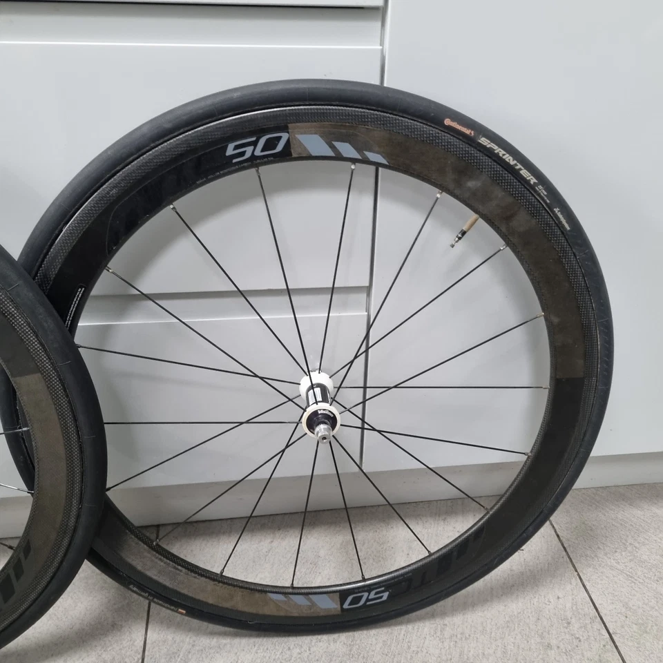 VISION TC50 WHEELSET CARBON WHEELS 700C SHIMANO 11 SPEED ROAD RACING BIKE TUBULA - Image 4 of 4