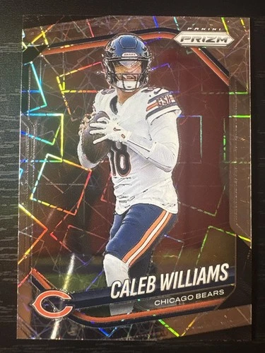 2025 Panini Prizm Caleb Williams Silver Lazer Prizm Card #124 Chicago Bears
