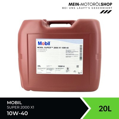 Mobil Super 2000 X1 10W-40 MB 229.1 VW 505 00 501 01 API SN API SM Lada 20 Liter
