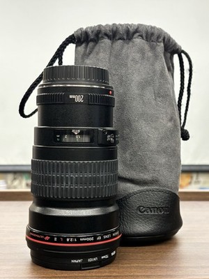 Canon EF 200mm f/2.8L II USM Lens Near Mint w/ HOYA UV, Caps & Bag   FREE Ship
