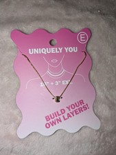 Brand New Letter E Uniquely You Gold Chain 16" 3" Necklace For Girls