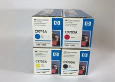 Cyan Magenta Yellow Black HP Color LaserJet Toner Cartridge in Original Box Lot