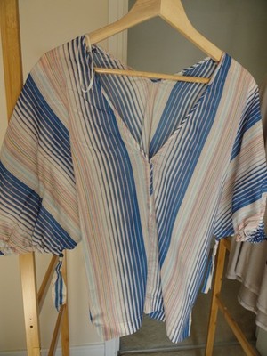 Women's ARKET COTTON BLOUSE TOP Size 38 RELAXED FIT QUIRKY SCANDI DESIGNER