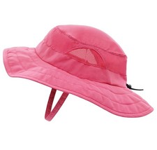 Connectyle Kids UPF 50 Bucket Sun Hat UV Protection, 2-6 Years, Hot Pink