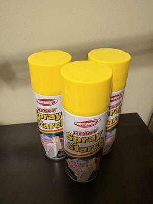 #ad 3 Cans Power House Heavy Spray Starch For Clothes Ironing. 10oz. Each $22.80