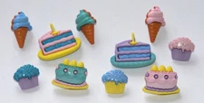 Birthday  Treats / Dress It Up Party Food Craft Buttons / Cakes & Ice Cream