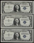 Old Money LOT of 10 1957 $1 Silver Certificates plain series XF to AU AA4727 — photo 3