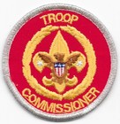 Troop Commissioner 1973 Plastic o Gauze Back Position Patch Boy Scout BSA