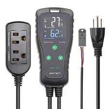 Temperature  Humidity Controller - Outlet Plug-in Thermostat  Humidistat fo...