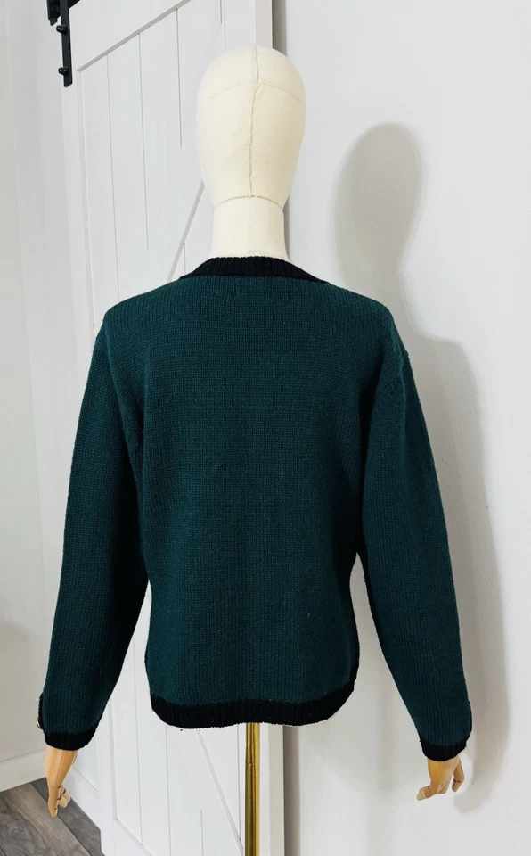 Cardigã suéter Millers coleção esportiva feminino tamanho S lã equestre vintage - Imagem 4 de 4