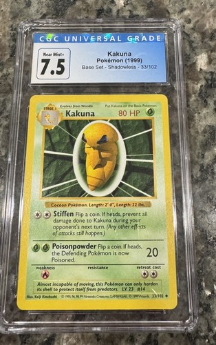Kakuna (Shadowless) graded CGC 7.5 for sale on eBay