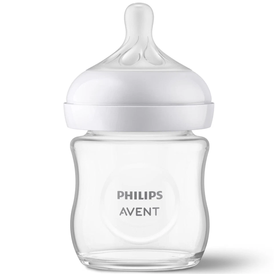 Philips Avent Natural Response 3.0 Glas Babyflasche 125ml Mit Fluss Nr. 2 Sauger - Bild 3 von 4