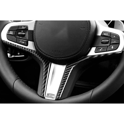 For BMW X3 G01 X4 2018-2022 Vinyl Carbon Fiber Steering Wheel U-Type Panel Trim - Picture 3 of 7