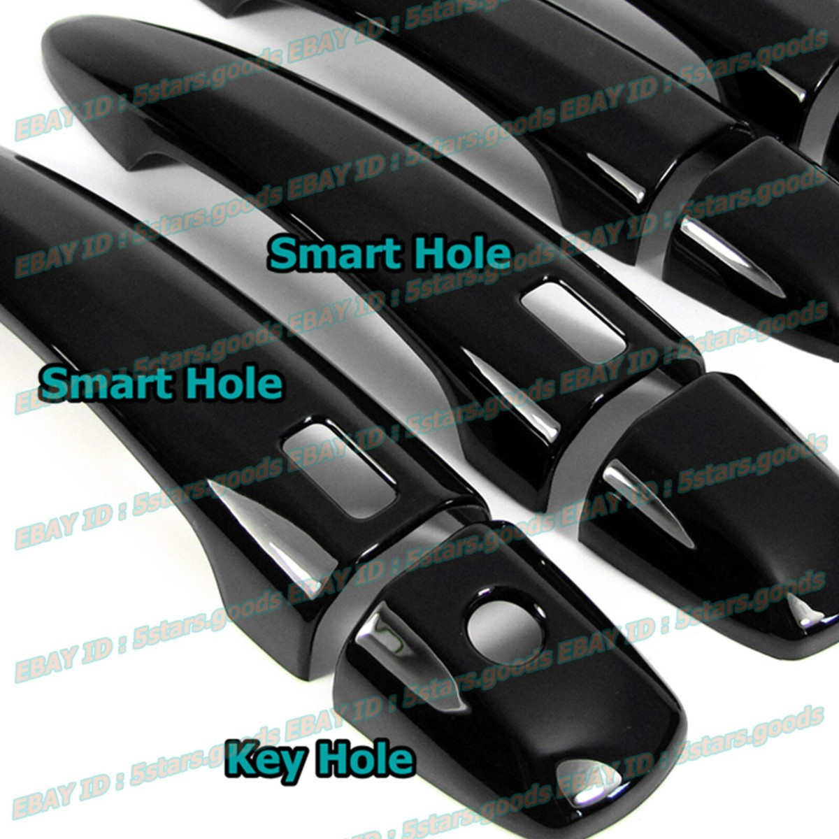 For 2011-2019 Ford Explorer Chrome Door Handle Covers W/O Smartkey Hole
