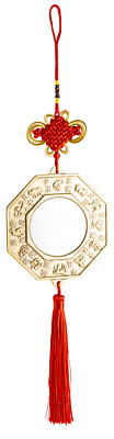 Feng Shui Spiegel Qilin L:38 cm Ba Gua Durchmesser: 10 cm