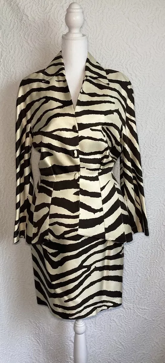Zebra print clearance skirt and jacket