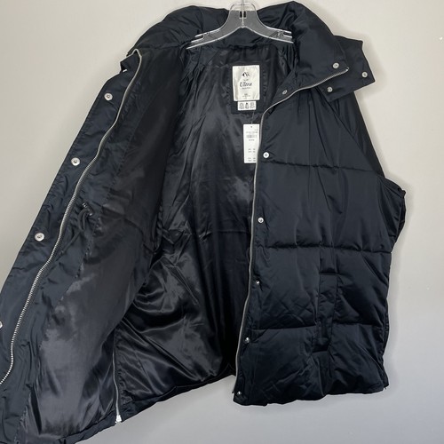 ABERCROMBIE & FITCH Puffer Jacket Women XXL Ultra Mid NEW Hooded Black - Picture 5 of 11