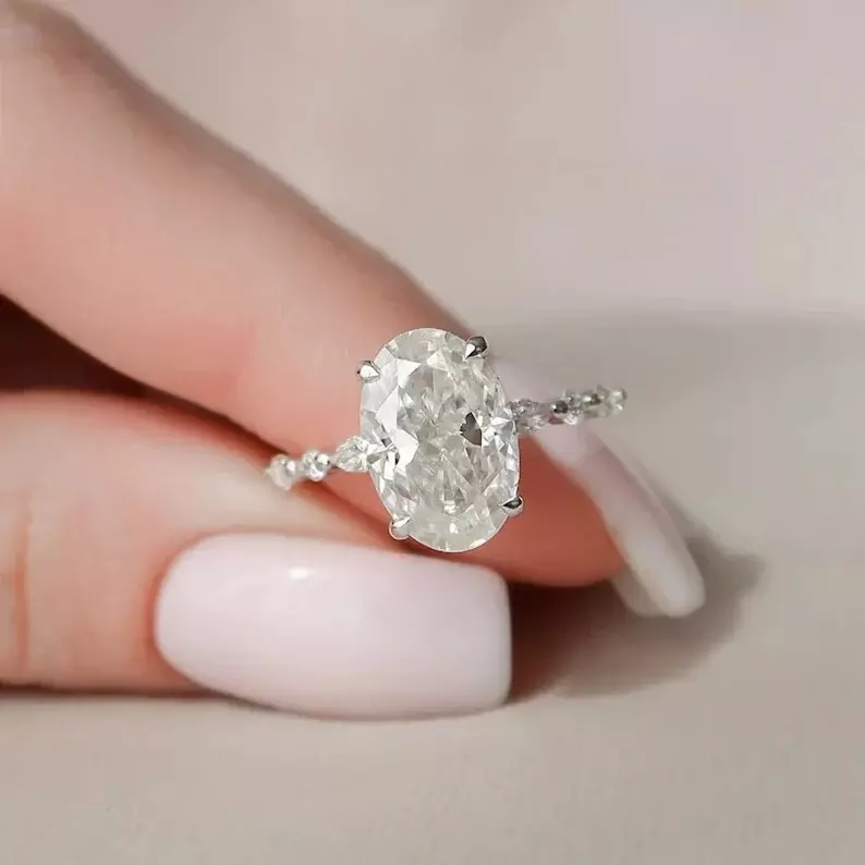 Solitaire Simulated Diamond Ring: Top Grade 1.25ct Engagement Ring