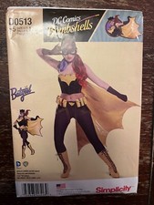 Simplicity 8197 / D0513 UNCUT Sewing Pattern, DC Bombshells Batgirl, Size 6-14