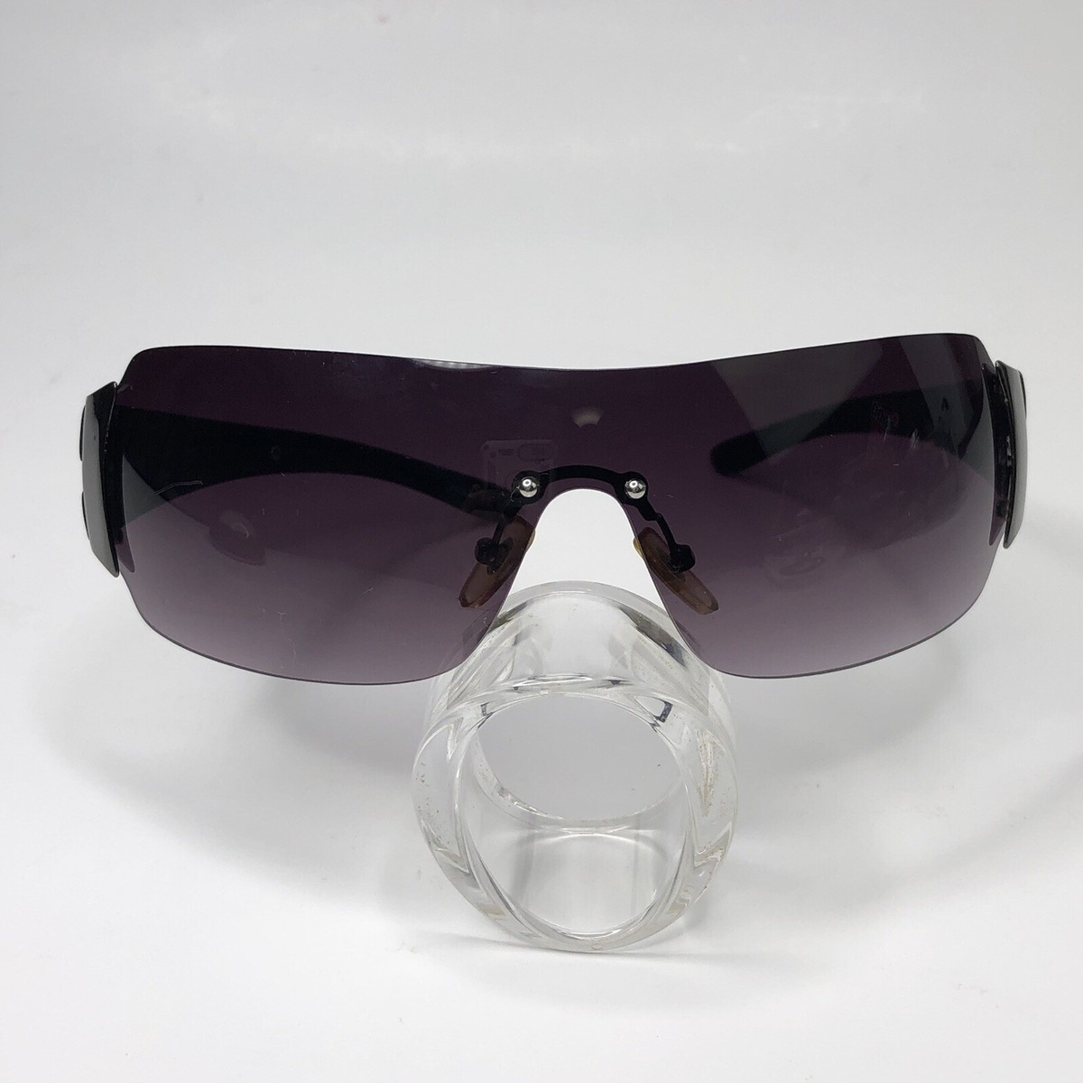 Dominique Olivette Wrap Sunglasses No Frame Black Temples  display picture 3