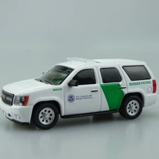 596Model 1:64 Tahoe US Custom Border Patrol SUV Model Diecast Metal Car