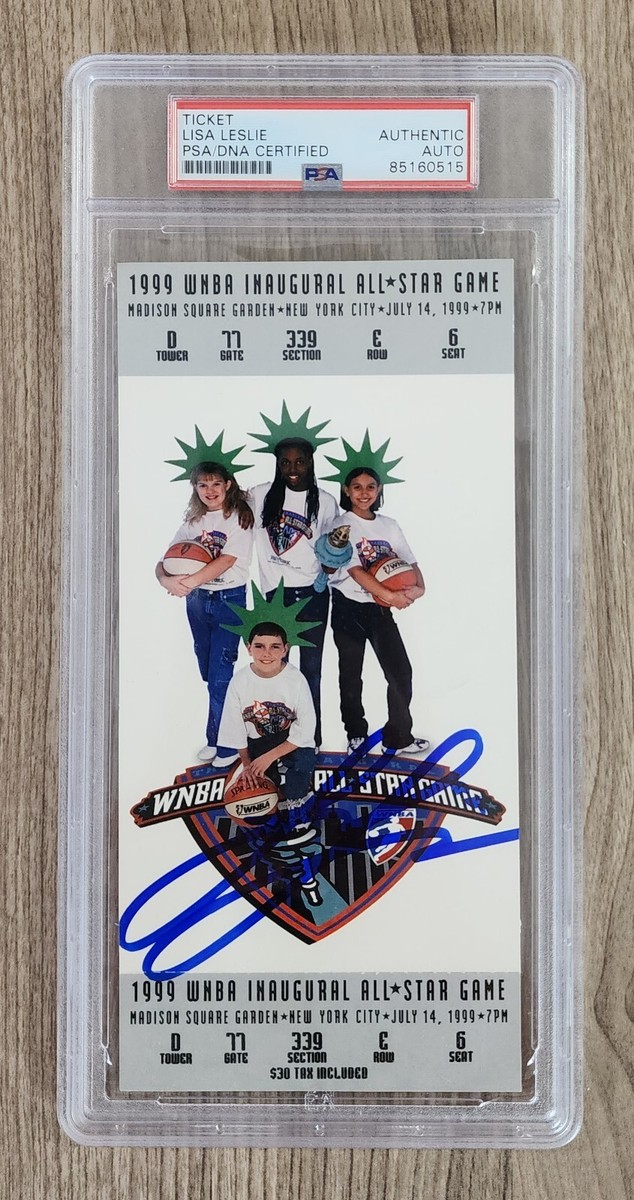 WNBA Lisa Leslie HOF サイン入り写真 Lisa Leslie Signed 1999 WNBA All Star Game MVP Ticket 7/14/99 NBA
