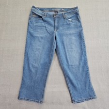 Faded Glory Jeans Women's size 16 36x22 Blue Medium Wash Mid Rise Cropped