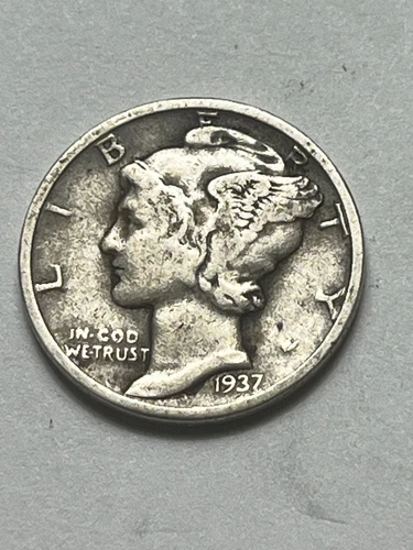 1937-P Mercury Dime VG Very Good 90% Silver fill your album  Lot B209