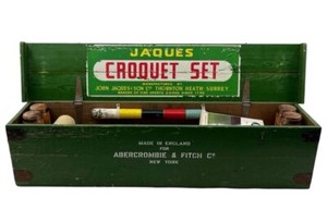 Vintage Abercrombie & Fitch Croquet Set By Jaques Of London
